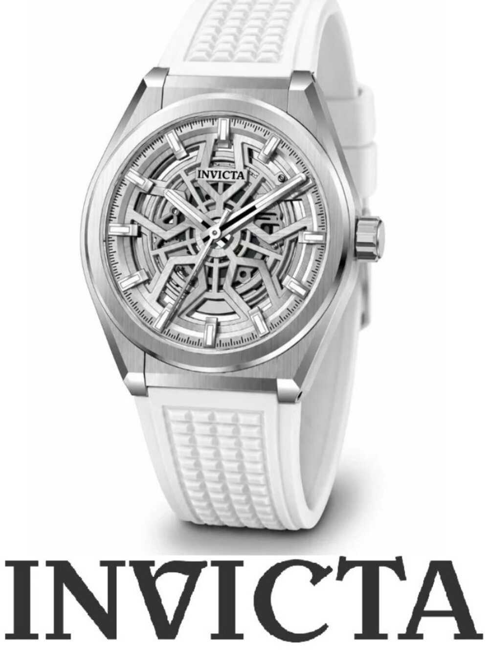 $199 Invicta Speedway Rim Men's 46mm White Quartz Watch 70054 NIB